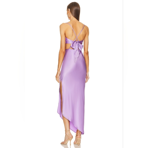 13. NWT MICHAEL COSTELLO X REVOLVE CASSIE MIDI DRESS IN PURPLE - Picture 2 of 9
